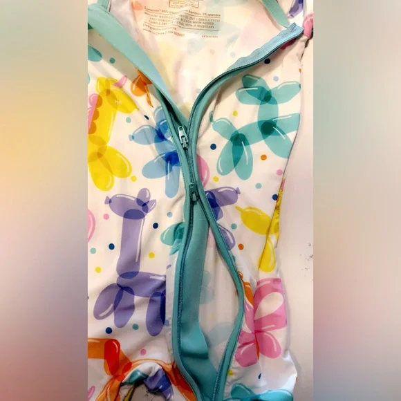 Little Sleepies Zippy 12–18M Balloon Animal Bamboo Pajama - Picture 2 of 4